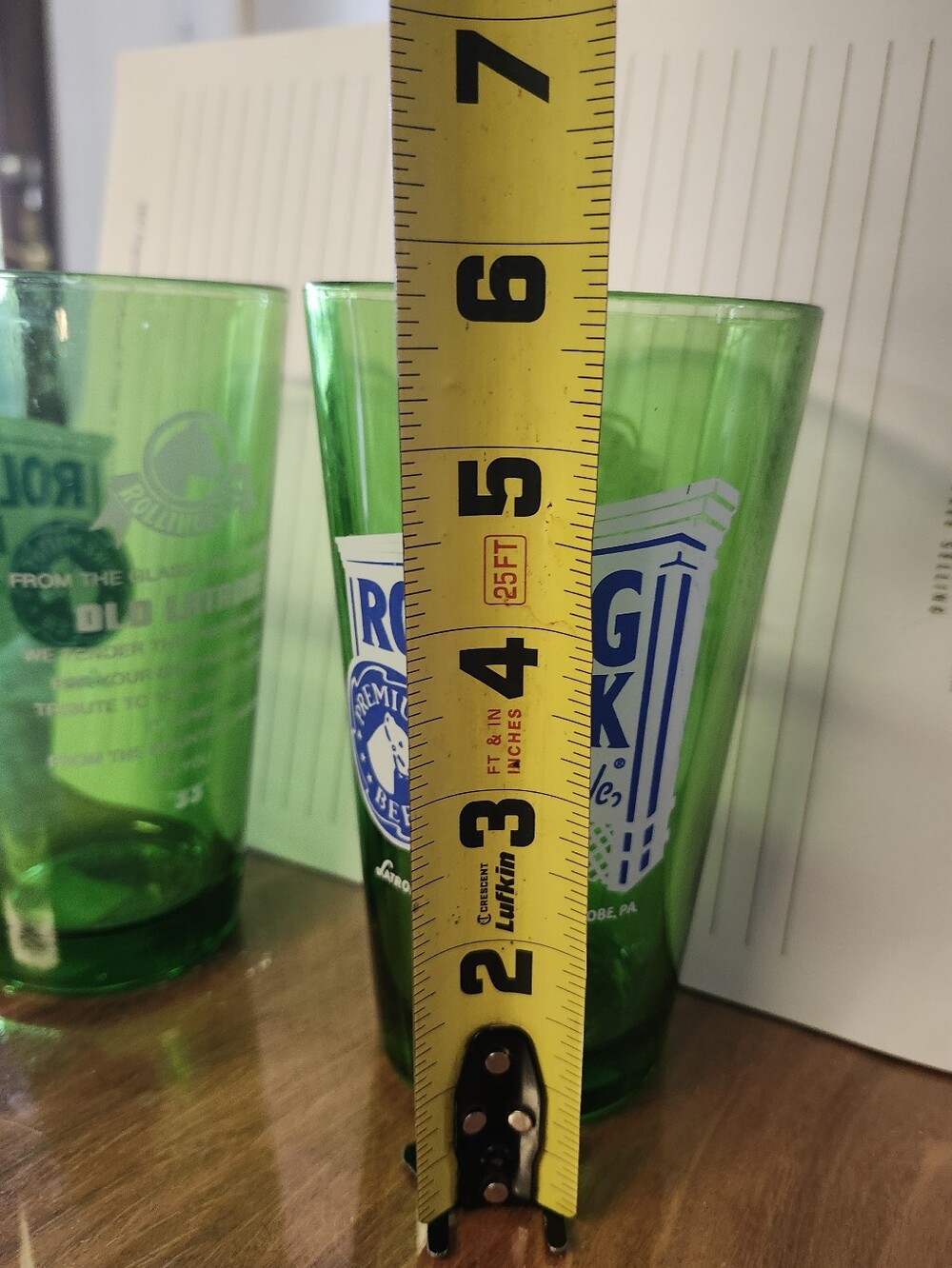 Rolling Rock Green Pint Glass - Set of 2 - Picture 6 of 8